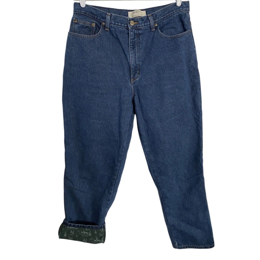 Vintage LL Bean Double L Relaxed Lined Jeans 34X29